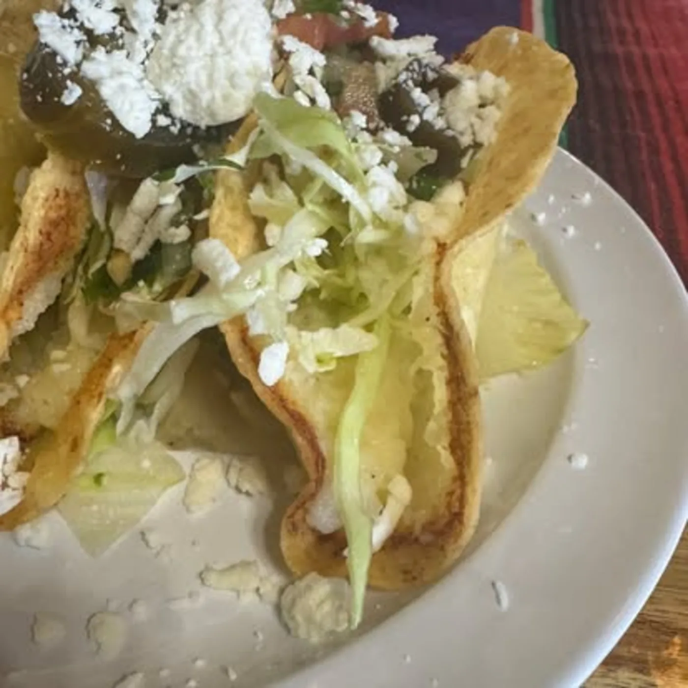 Crispy tacos ready for pickup near DeKalb at Nina's Tacos in Sycamore